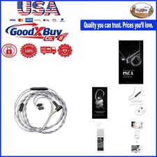 Multipurpose 3.5mm Microphone Earphone Upgrade Cable Braided 2-Pin Black Ind...