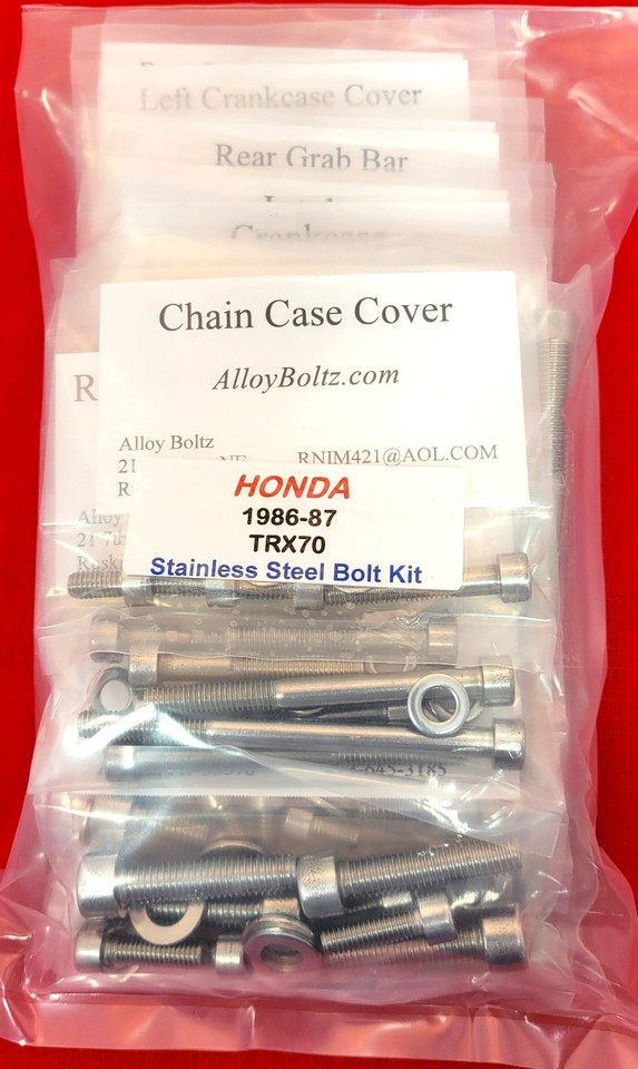 1996-2004 HONDA XR250 XR250R POLISHED STAINLESS STEEL ENGINE BOLT KIT | Alloy Boltz