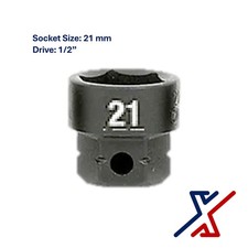 21mm. X 12 Drive Nano Socket Stuby Socket By X1 Tools