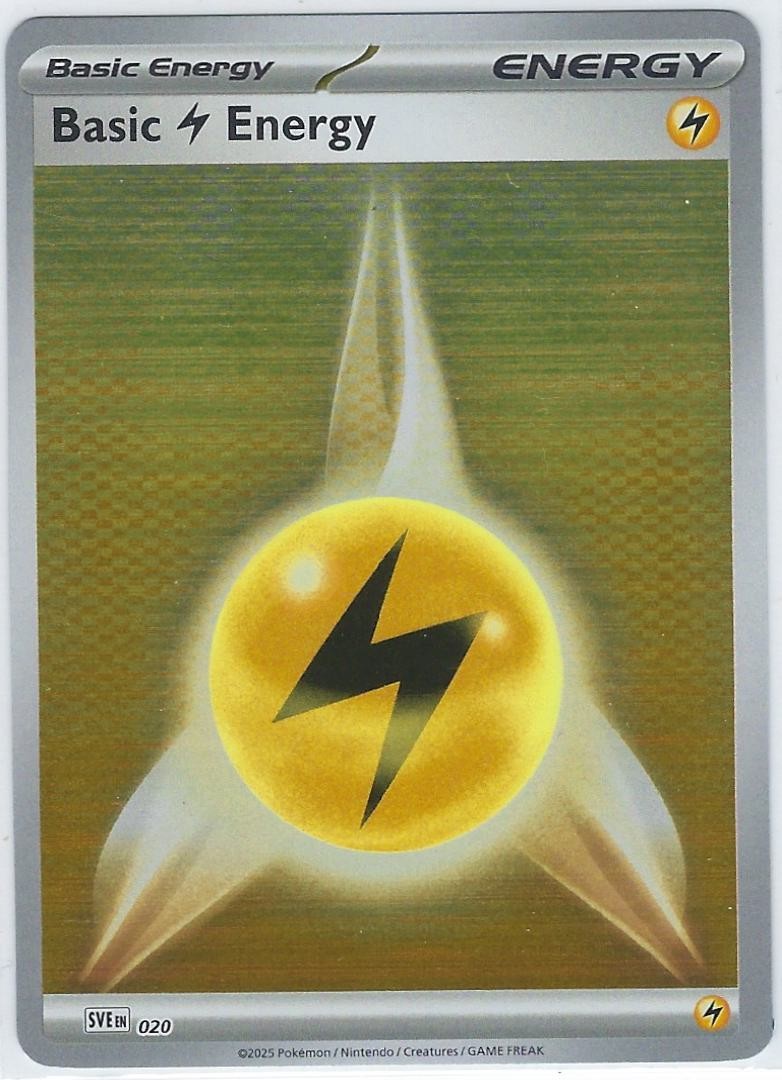 Basic Lightning Energy - Reverse Holo SVE: Scarlet & Violet Energies 020 NM