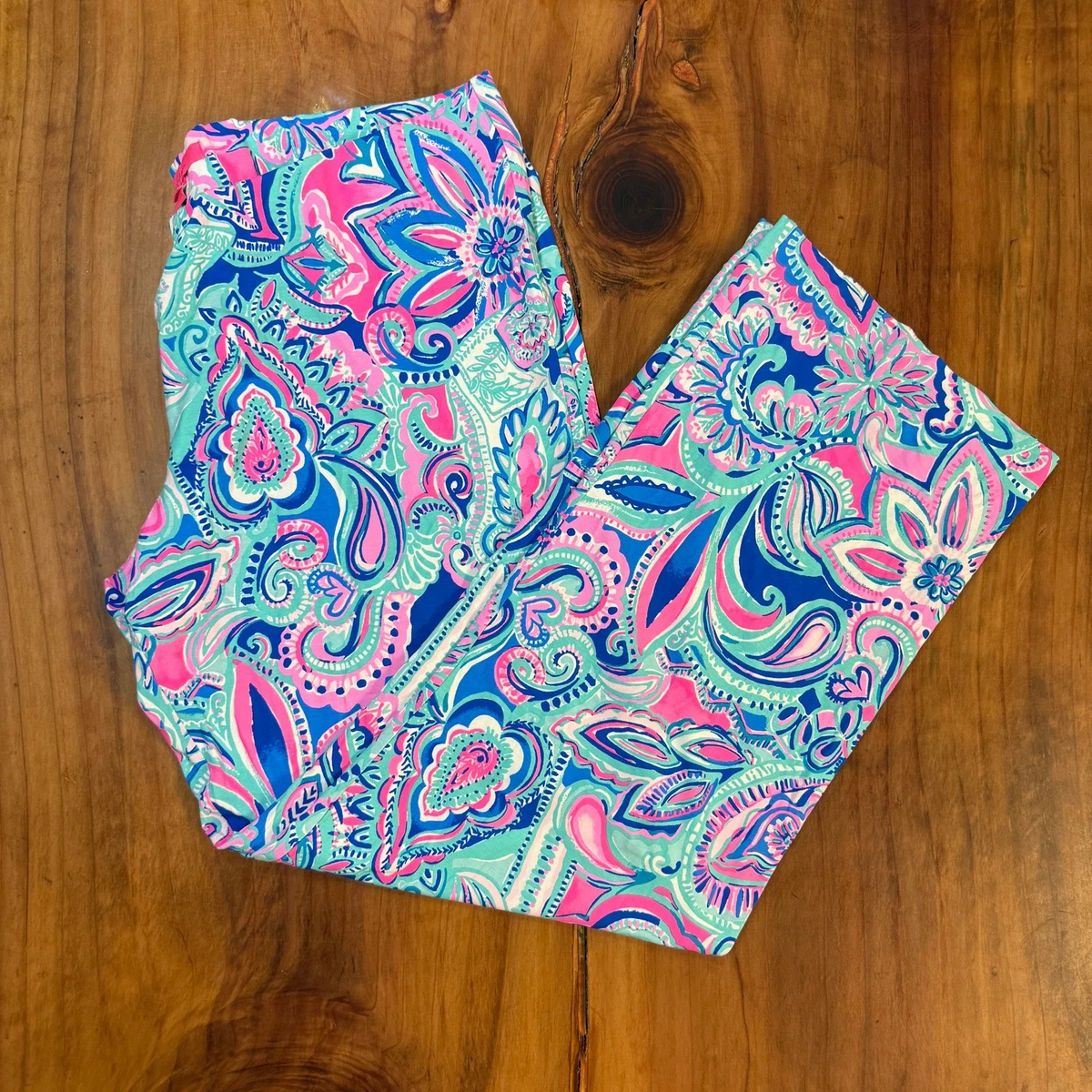 Pantalon Lilly Pulitzer ELLEN En Coton Rose - Taille 6P (Petites), Neuf Avec étiquettes