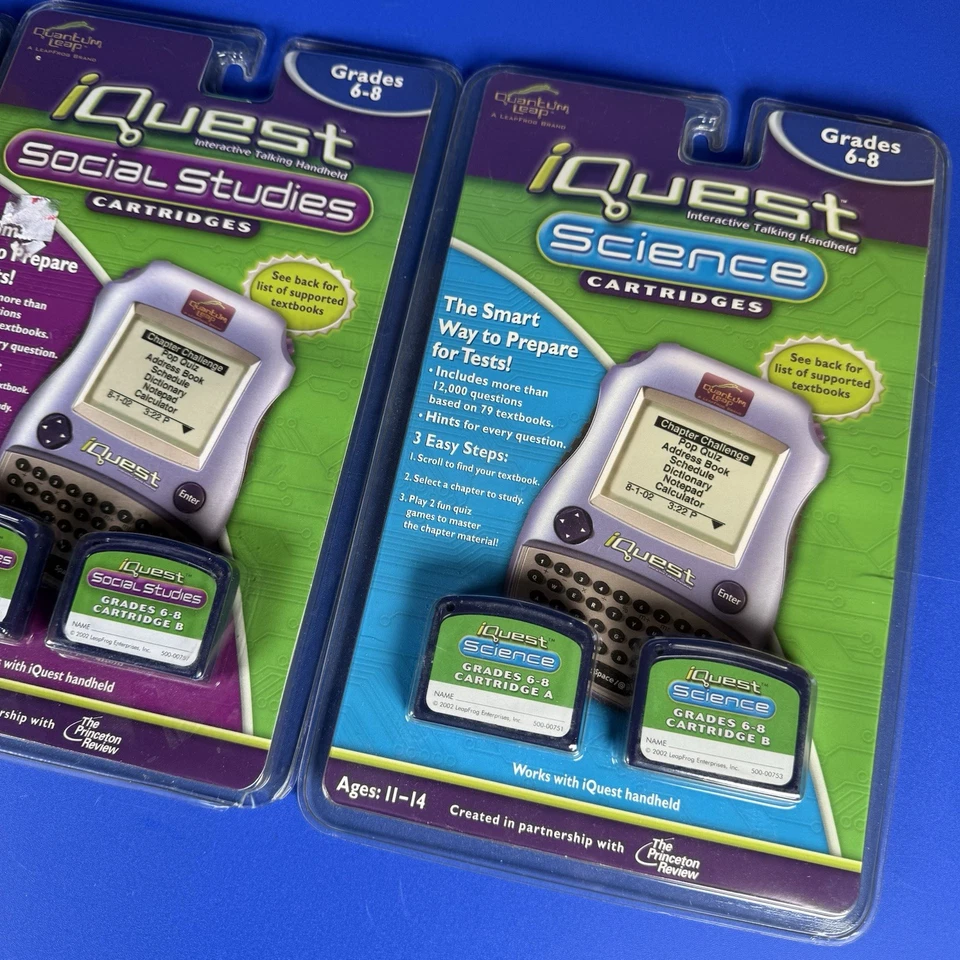 LeapFrog Quantum Leap iQuest Games Math Social Studies Science Grades 6-8 - Image 2 of 4