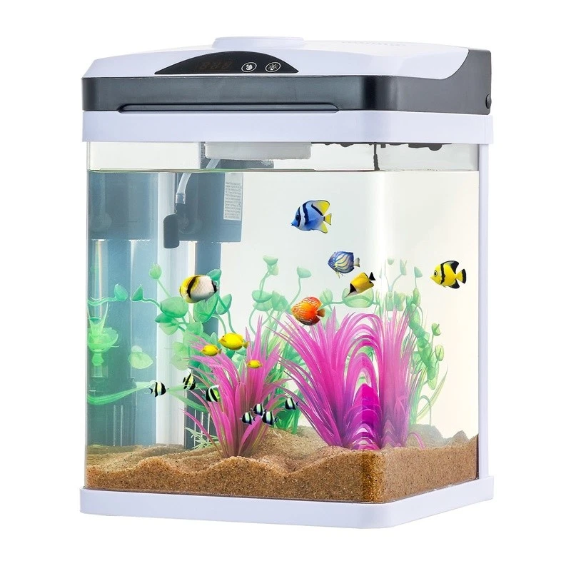 Aquarium System 360° View Filtration Lighting Oxygenation Easy Clean Fish Tank - Image 4 of 4