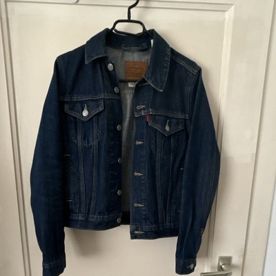 Levi's Premium Herren Jeansjacke Denim blau Gr. 36 kurz, Knopf, Taschen, Logo