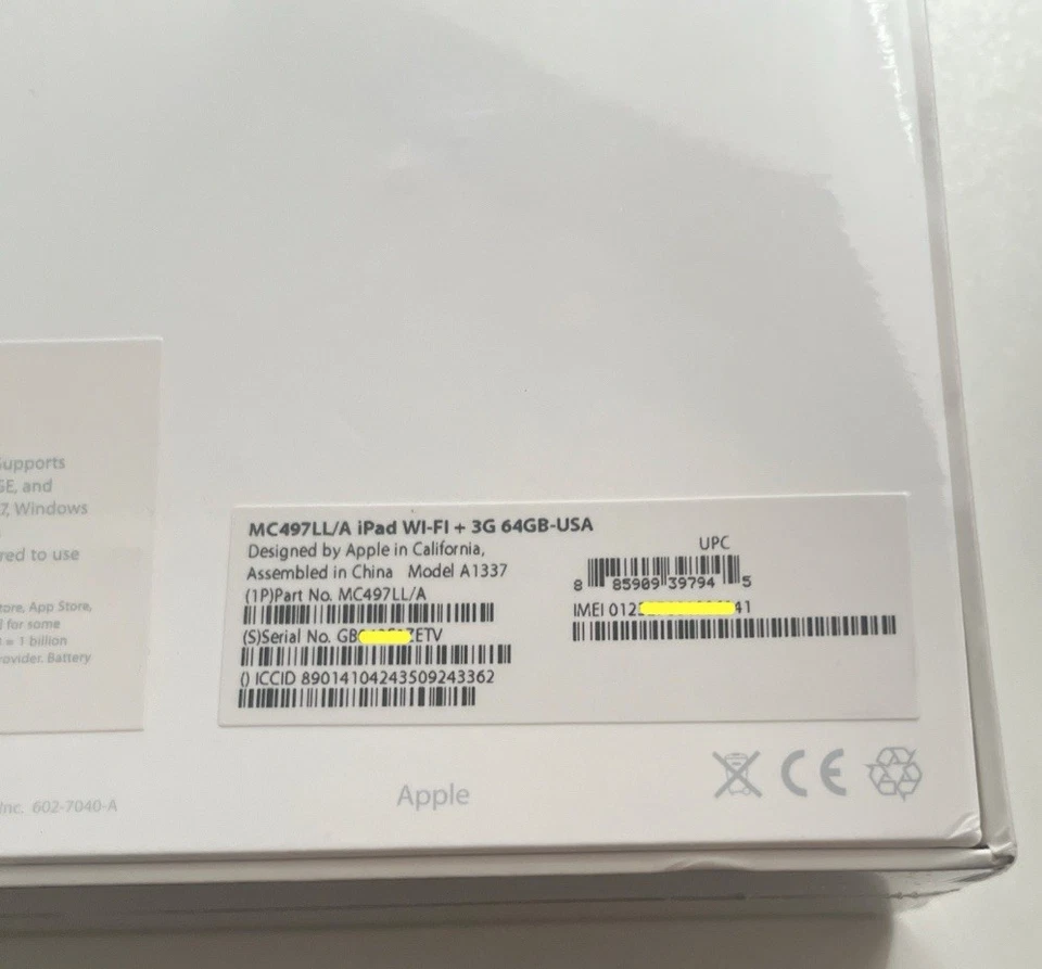 New Sealed Old Stock Apple iPad 1st Generation- 64GB + 3G Collectors Rare iOS 3 - Image 4 of 4