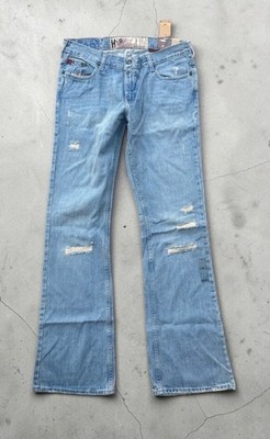 Hollister Women s Cali Flare Low Rise Distressed Y2K Vintage Jeans Size 11 Long
