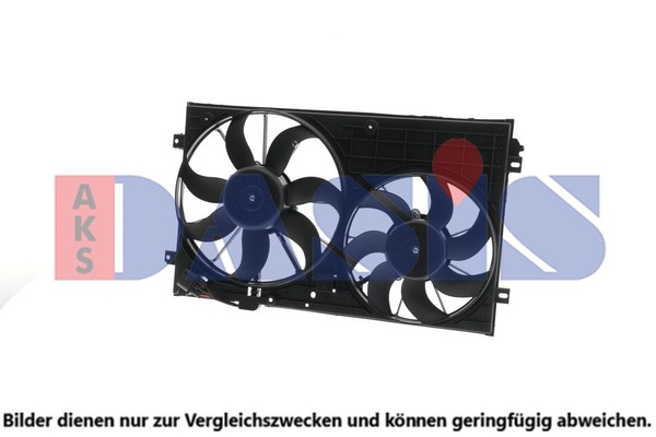 LüFter MotorküHlung AKS Dasis 048108N FüR Skoda Audi VW Seat 12V 220/150W Golf 5-image