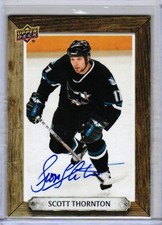2024-25 UD Engrained Icons #BH-TH Scott Thornton Beehive Portrait Signatures