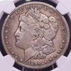 1890-CC Morgan Silver Dollar NGC VF DETAILS Bent US Carson City Coin