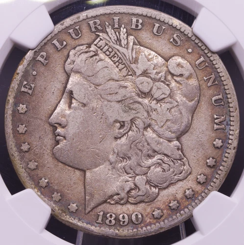 1890-CC Morgan Silver Dollar NGC VF DETAILS Bent US Carson City Coin