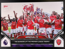 Arsenal FC 2025-26 Premier League Topps Now #200 Lifts PL Trophy PR:; 9165