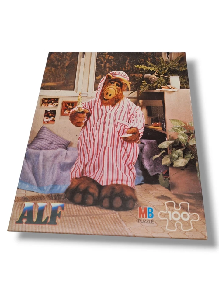 ⚡Alf Schlafanzug 100 Teile MB Puzzle 1988 80er Vintage Vollständig selten ⚡ - Bild 1 von 4