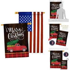 Breeze Decor It's Christmas Time House Flag Pack Small Double-Sided Made in USA