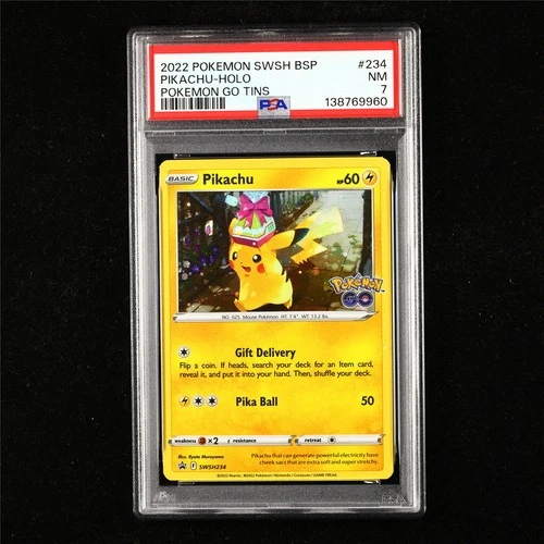PSA 7 NM 2022 Pokemon ENG Pikachu F SWSH234 Promo