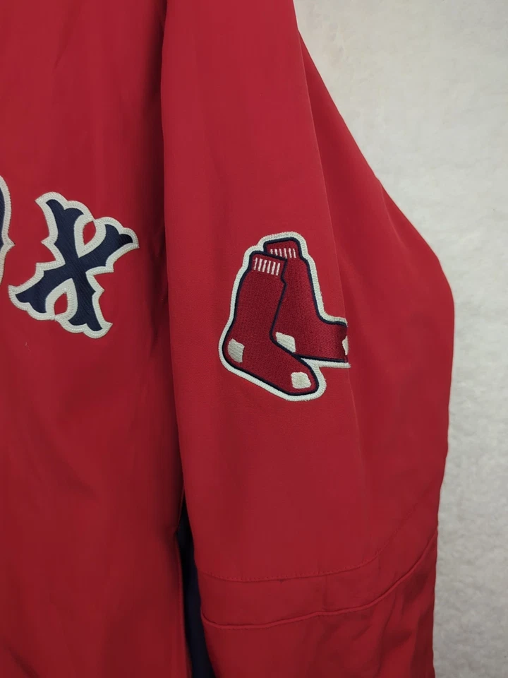 Boston Red Sox Men’s XL Majestic Warm-Up Jacket Red MLB Baseball Coat Lined - Image 2 of 4