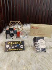 Vintage Imperial Mark XII Film Camera With Flash Herbert- George Co. USA  Bulbs