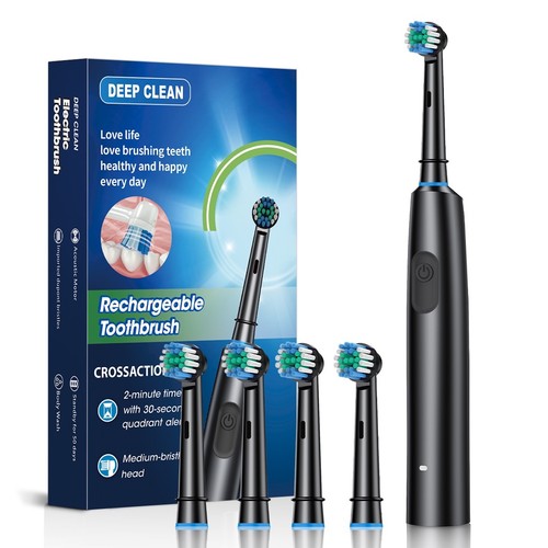 Electric Toothbrush with 4 heads Adult Sonic Toothbrush with High Vibration