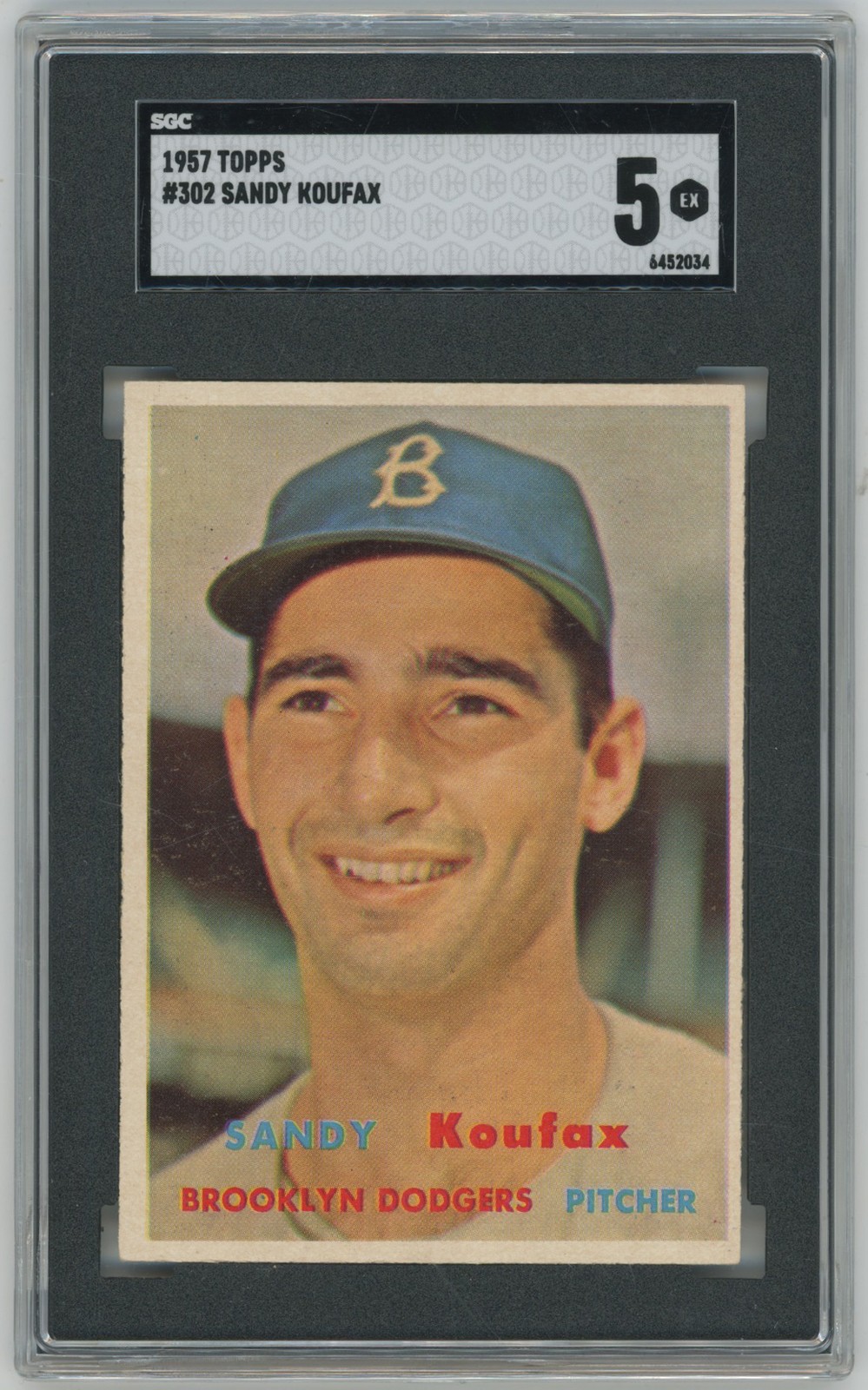1957 Topps 302 Koufax SGC 5 721098