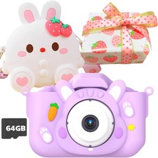 64Gb Kids Camera With Pochette, Toy Camera, Children'S Game Function, Music Play
