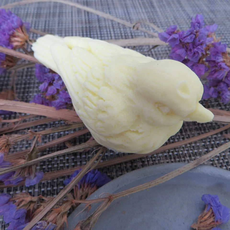 Molde de sabonete feito à mão S9353 3D pássaro pardal aroma realista pedra vela - Imagem 2 de 4