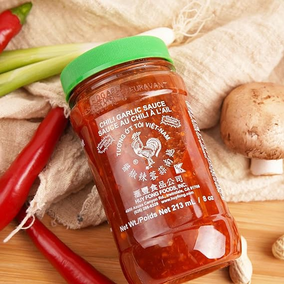 HuyFong Vietnamese Fresh Chili Garlic Sauce, 8 Oz Pack of 2 with