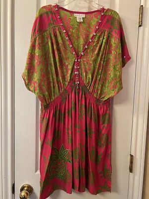 pink and green business dress It's Us Pink & Green Tropical Print Halter Midi Dress main image 0