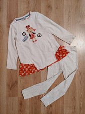 Kid Girl S 5 6 White Red Long Sleeve Tee Legging Set 3d Bear Bow Ruffle Heart