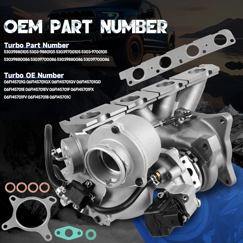 Nuevo turbocompresor apto para Audi A3 Volkswagen Eos GTI Jetta Passat 2006-2008 2,0 L Foto 4 de 4