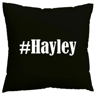 Kissenbezug #Hayley I love Hayley Schwarz 103403