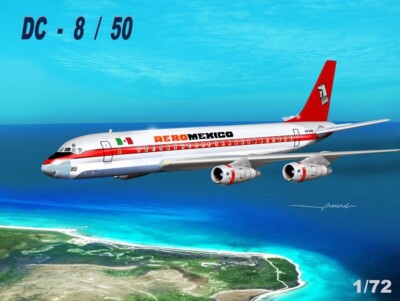 New! Mach2 GP.110AMX Douglas DC8-50 (AeroMexico) - 1:72 scale kit