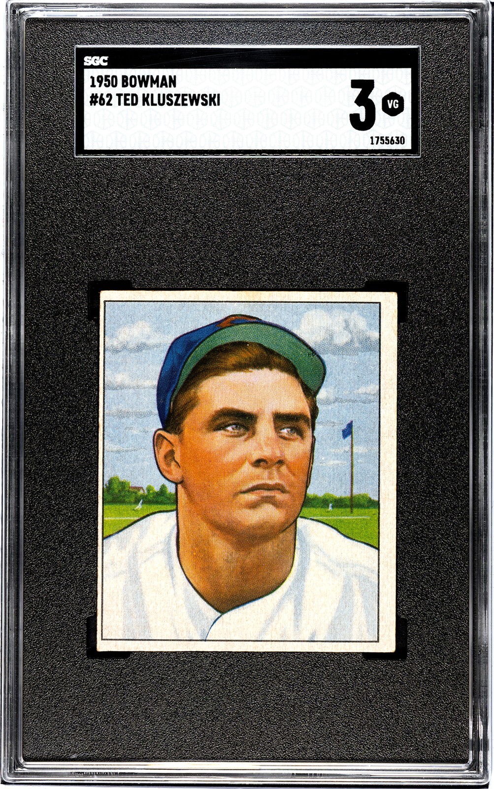 1950 Bowman TED KLUSZEWSKI Cincinnati Reds #62 SGC 3 VG Condition