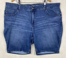 Lee Shorts Womens Plus 26W High Rise Stretch Pockets Denim Jean Casual summer