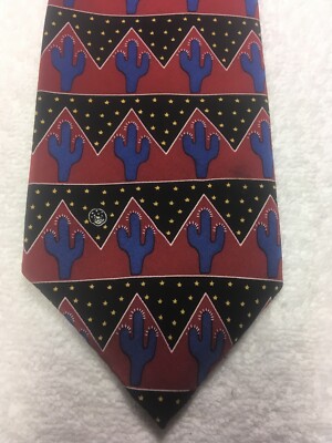 VICKY DAVIS MENS TIE RED BLUE BLACK GOLD  3.75 X 58