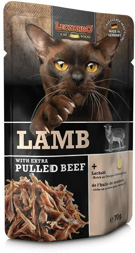 Leonardo Frischebeutel Lamb mit Fleischstreifen [Pulled Beef] 16x 70g - Bild 2 von 4