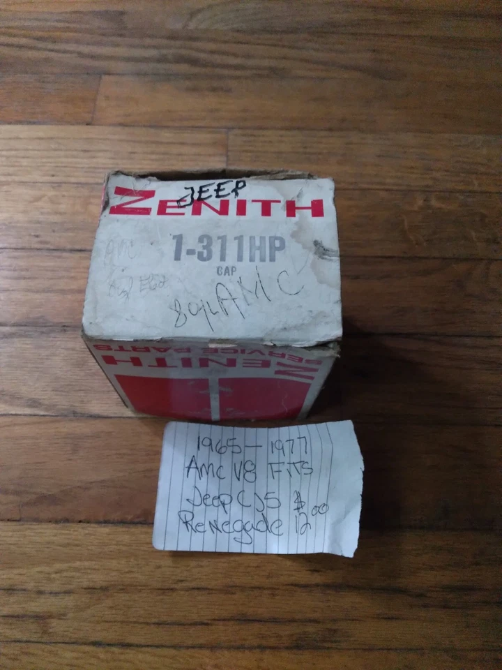 Tapa Distribuidora 78-81 5.0 Amc/Jeep 1-311 HP Zenith AMC V8 Nueva Antigua StocK PIEZA EE. UU. Foto 2 de 4