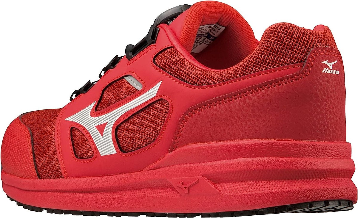 MIZUNO WORKING Safety Shoes ALMIGHTY LS2 52L BOA F1GA2202 Red US10