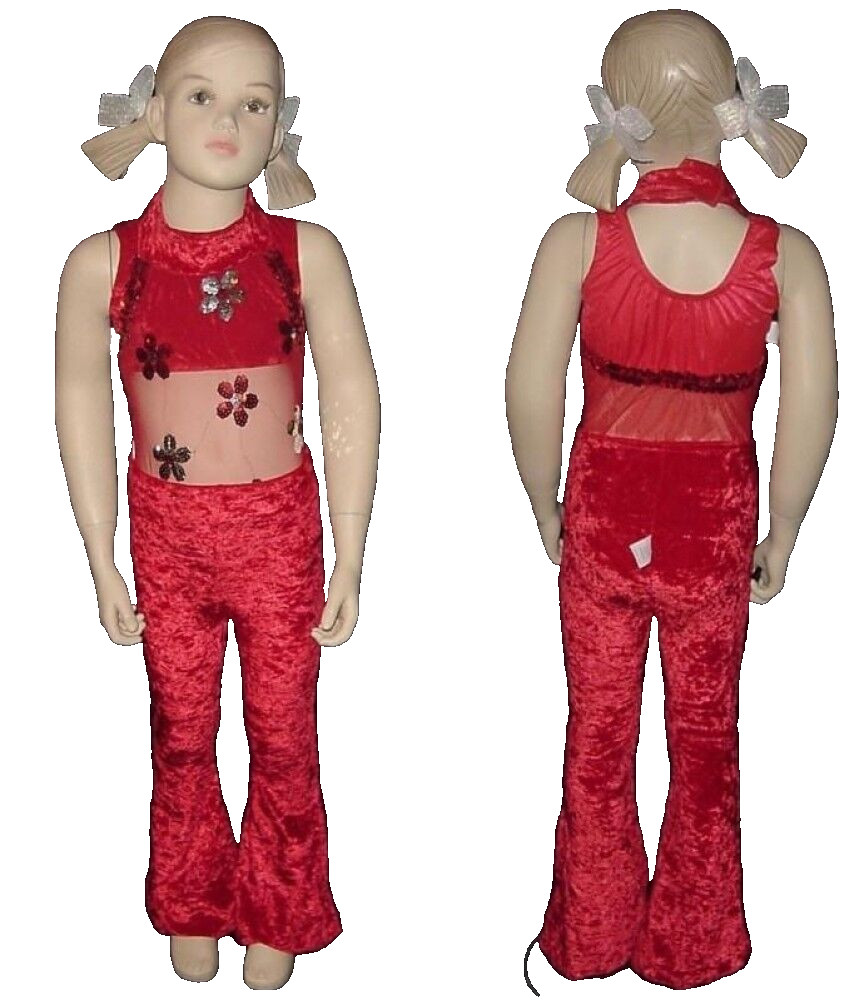 Razzle Dazzle Child X-Small Dance Costume Leotard Bra Top & Pants New