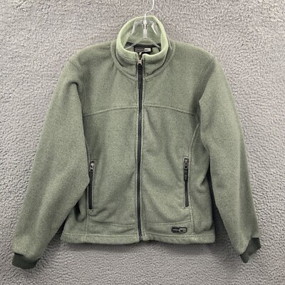 REI Jacket Women Small Green Fleece Polartec Full Zip Sweatshirt Coat Outdoors