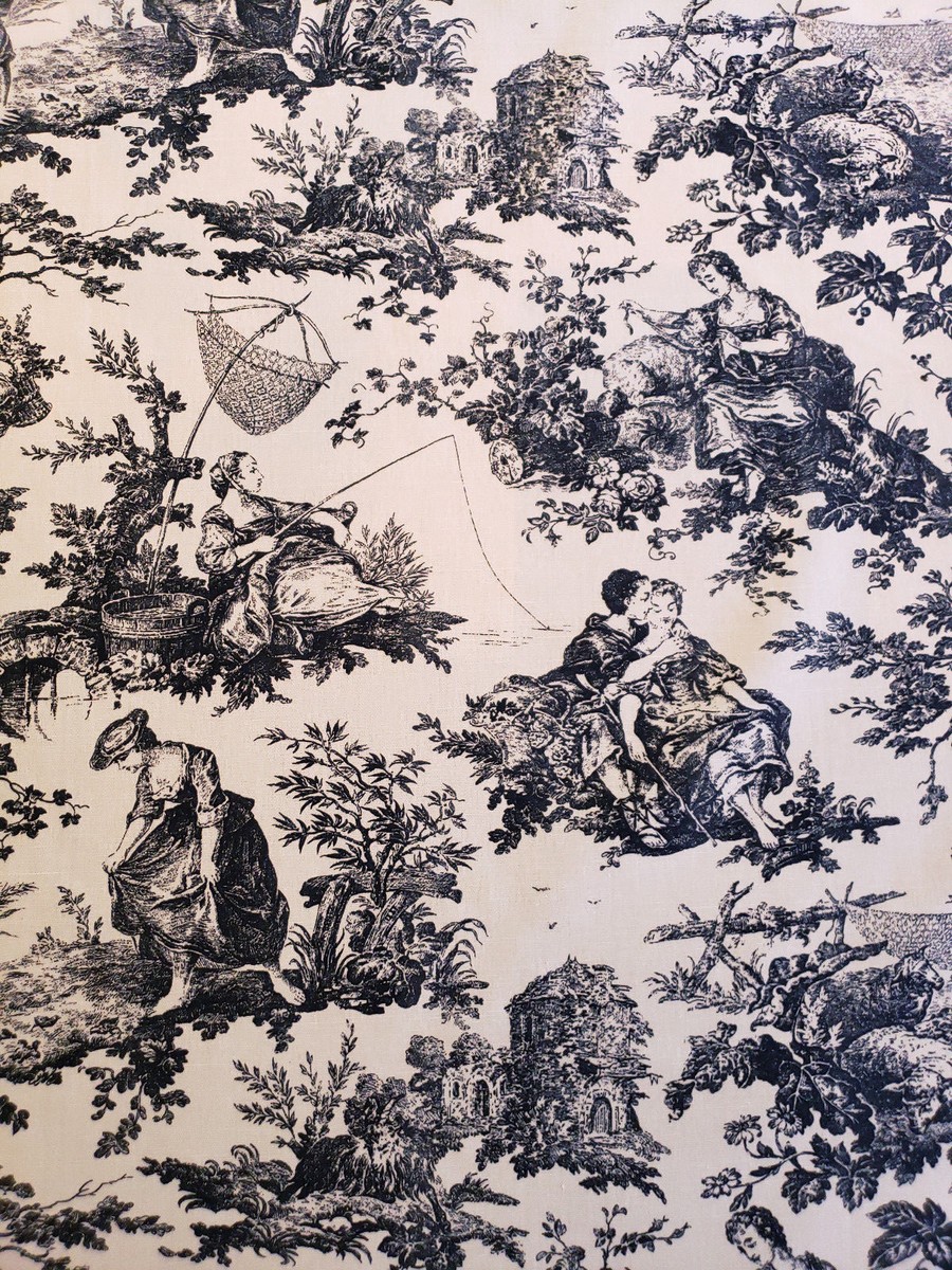 Vintage Laura Ashley Fabric English Country Print Stain & Foil