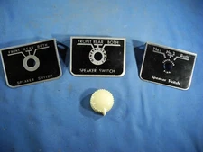 (3) Vintage Universal 3 Way Auto Speaker Selector Switch Plates knob 50's, 60's