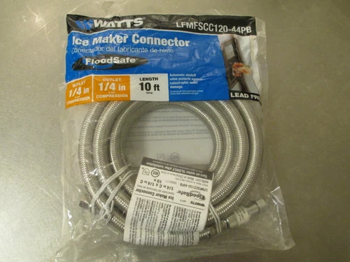 Watts LFMFSCC120-44PB Stainless-Steel FloodSafe Ice Maker 1/4 x 1/4 x 120"