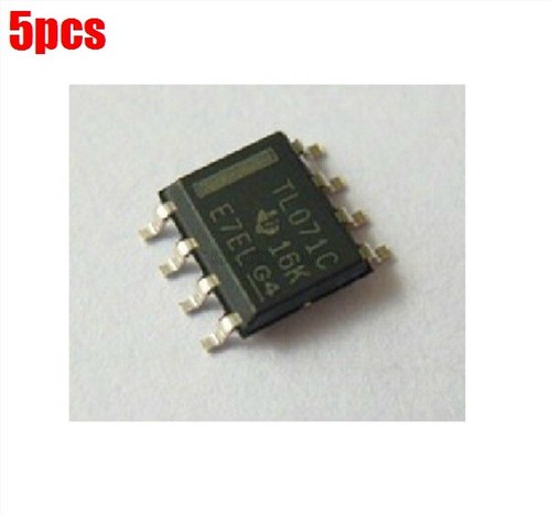 5 Amplificateurs Opérationnels TL071CP JFET Faible Bruit – DIP-8 – Neufs – Texas Instruments