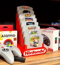 Nintendo 64, N64 8 Cartridge Slot Display Stand, 3D Printed Color Logo