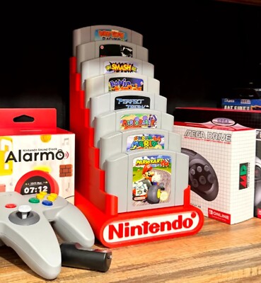 Nintendo 64, N64 Cartridge Slot Display Stand, 3D Printed Color