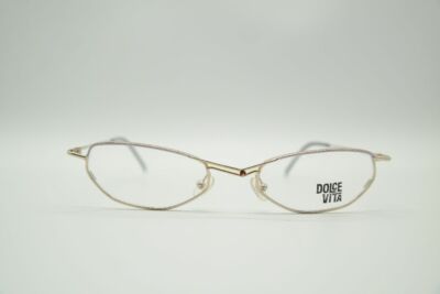 Monture Lunettes Vintage Casanova DVL 1 Or Violet - Forme Ovale - Neuf Sans étiquette