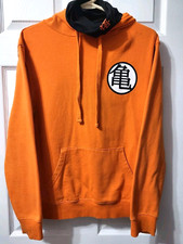 Dragon Ball Z Mens Small S Orange Hoodie with Gaiter DBZ Official Tag Bioworld
