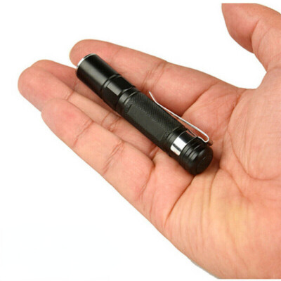 Mini LED Flashlight Pocket Clip Bright Outdoor Camping AAA