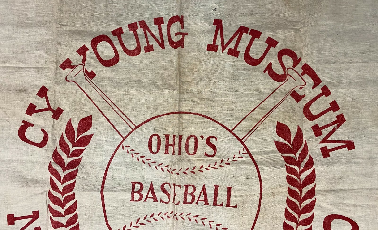 Original Cy Young Museum Ohio Flag MLB Baseball 3x3 Vintage Rare eBay