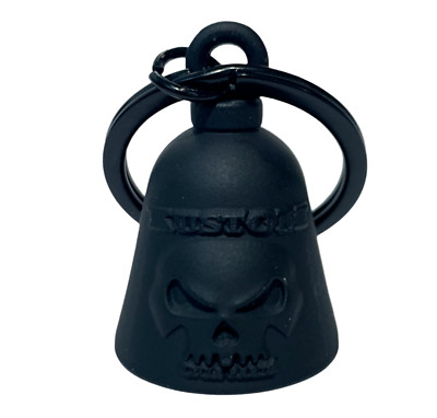 Kustom Cycle Parts Flat/Matte Black Skull Motorcycle 'Evil Spirits' Biker Bell.