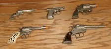 Vintage 1950s 1960s Toy Cap Gun Lot of 5 Hubley Nichols